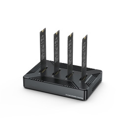 4 Bay NVME/SATA Docking Station, Aluminum USB C SSD Enclosure Adapter for M.2 NVME SATA SSD