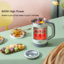 Travel Electric Kettles, Small Kettle 800ml Stainless Steel, 5 Minutes Fast Boiling, 600W Mini Portable Camping Kettle