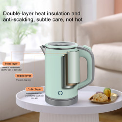 Travel Electric Kettles, Small Kettle 800ml Stainless Steel, 5 Minutes Fast Boiling, 600W Mini Portable Camping Kettle