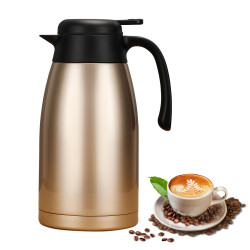 2.2L Thermal Coffee Jug, Insulated Coffee Pot, Stainless Steel Insulated Jug, Double Walled Vacuum Insulated Coffee Carafe Jugs
