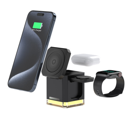 4 in 1 Wireless Charging Station, Foldable Wireless Charger for iPhone 16 15