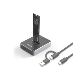 M.2 NVMe Enclosure, M.2 NVME SSD Docking Station for NVME/SATA SSD, USB 3.1 10Gbps to USB-C NVME SSD Reader Adapter